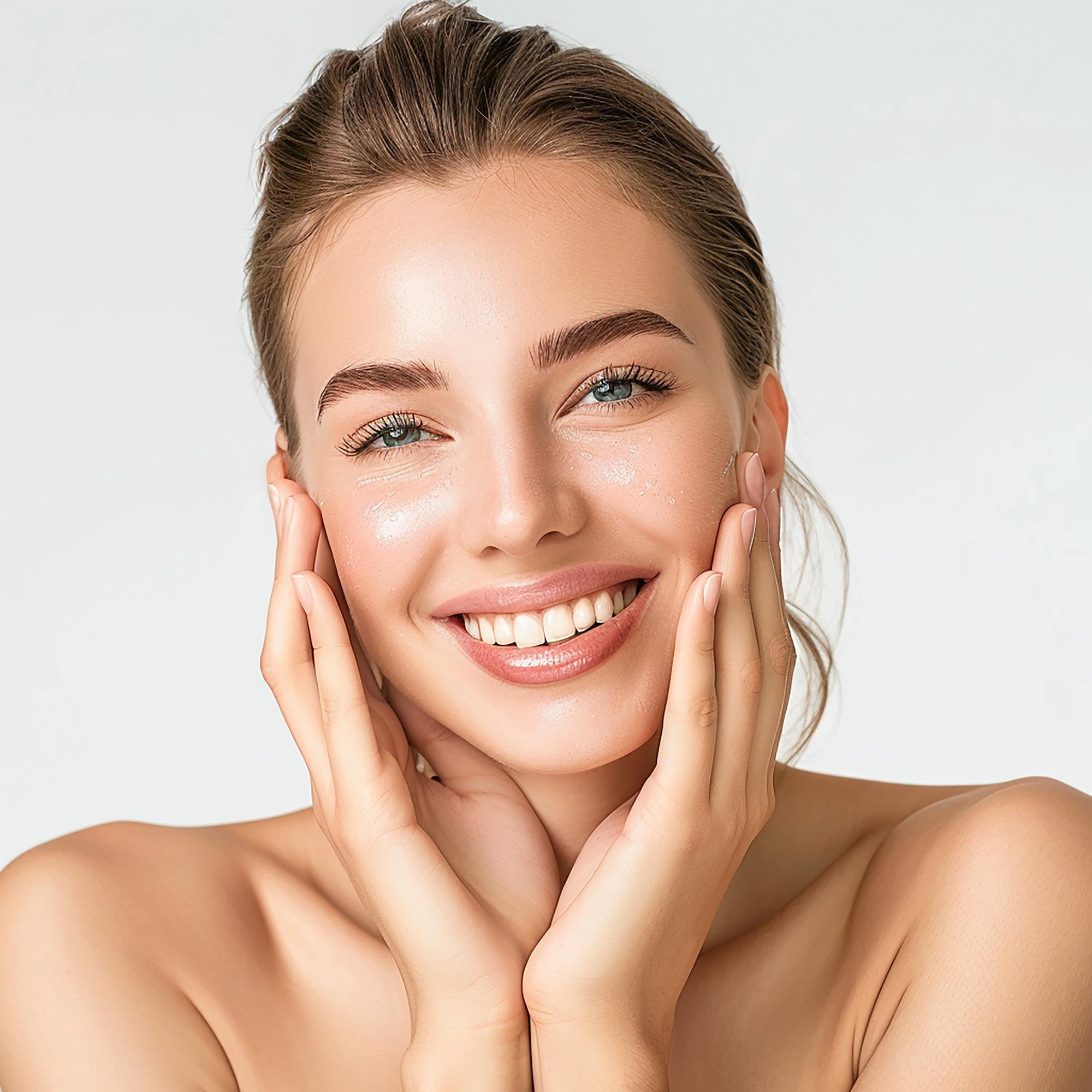 Glowing skincare result