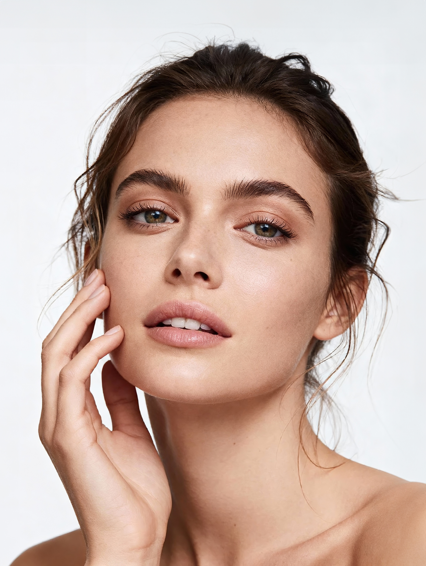 Glowing skin close up